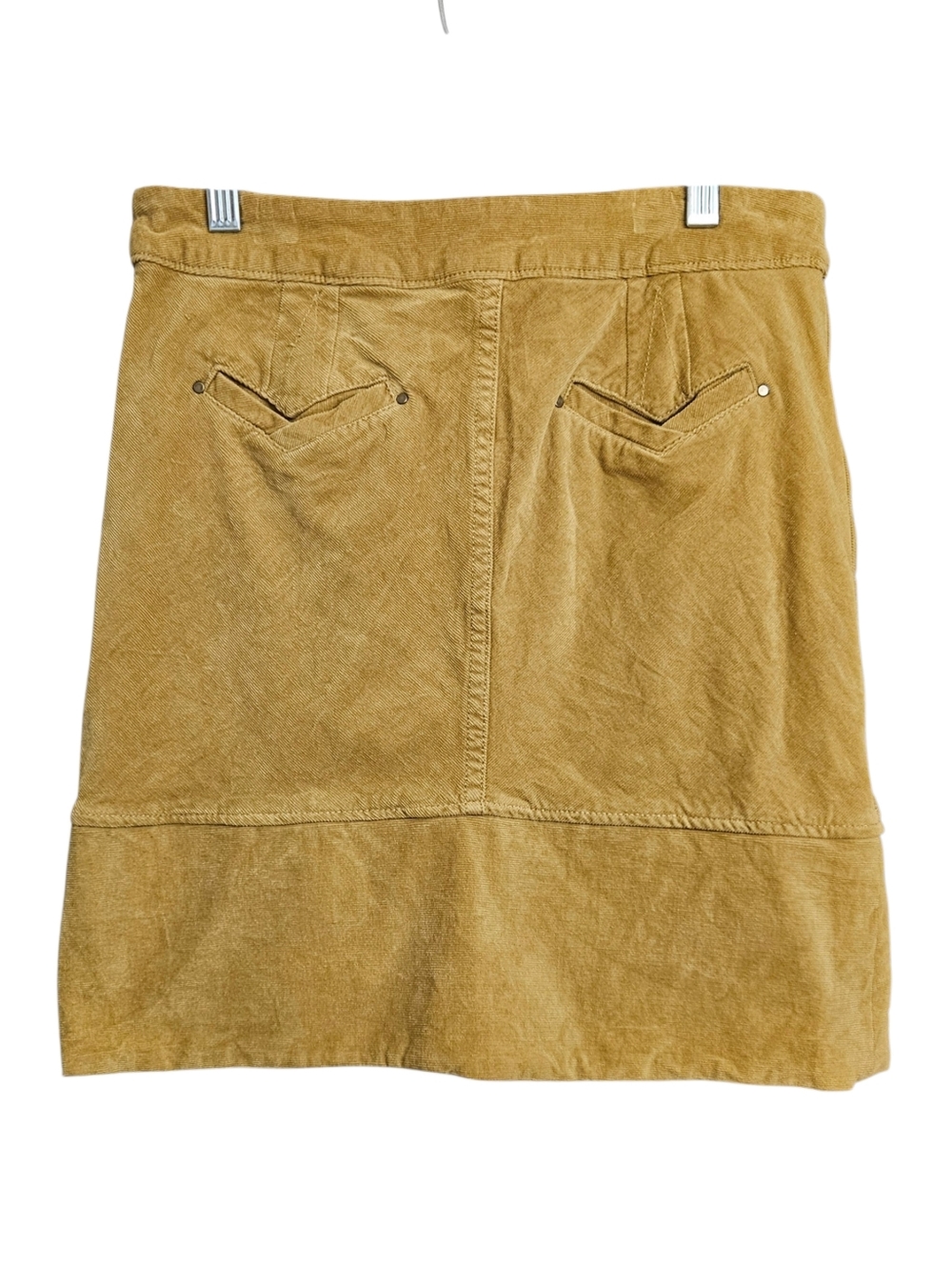 Maeve Anthropologie A-Line Corduroy Mini Skirt Two Front Pockets & Back Zipper 8